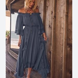 🦋Like New🦋 Free People Beach Bliss Maxi Dress Mediterranean